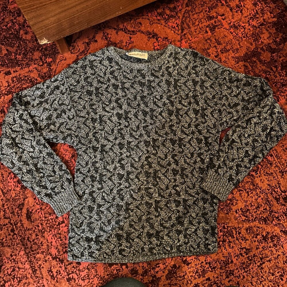 Vintage Diane Von Furstenberg Metallic Sweater Size Large